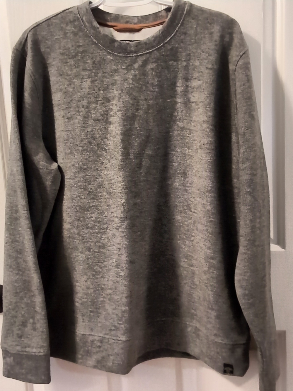 Men's Gray Crewneck Sweater - Casual Lightweight Pullover